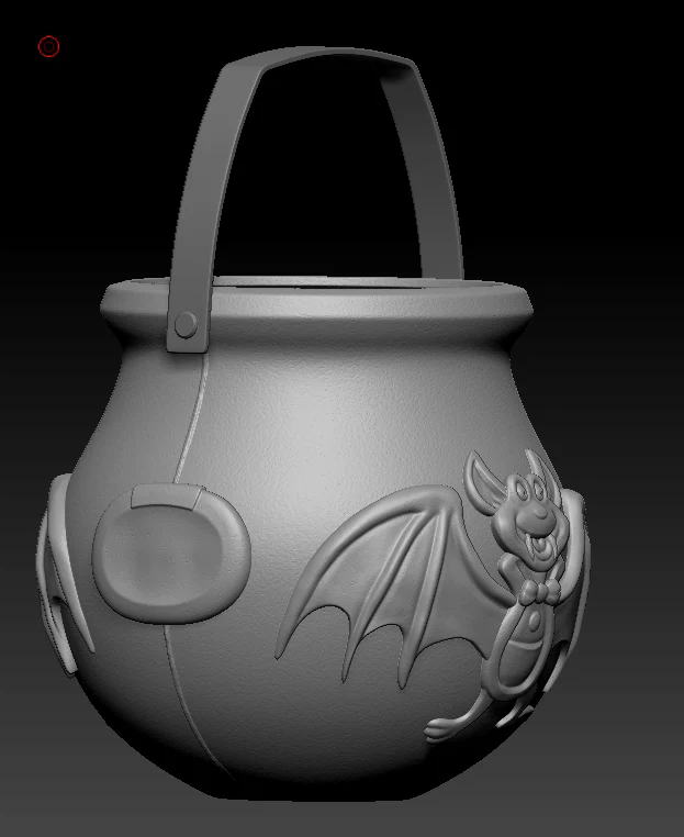 Bat Cauldron Halloween Candy Bucket - Image 3