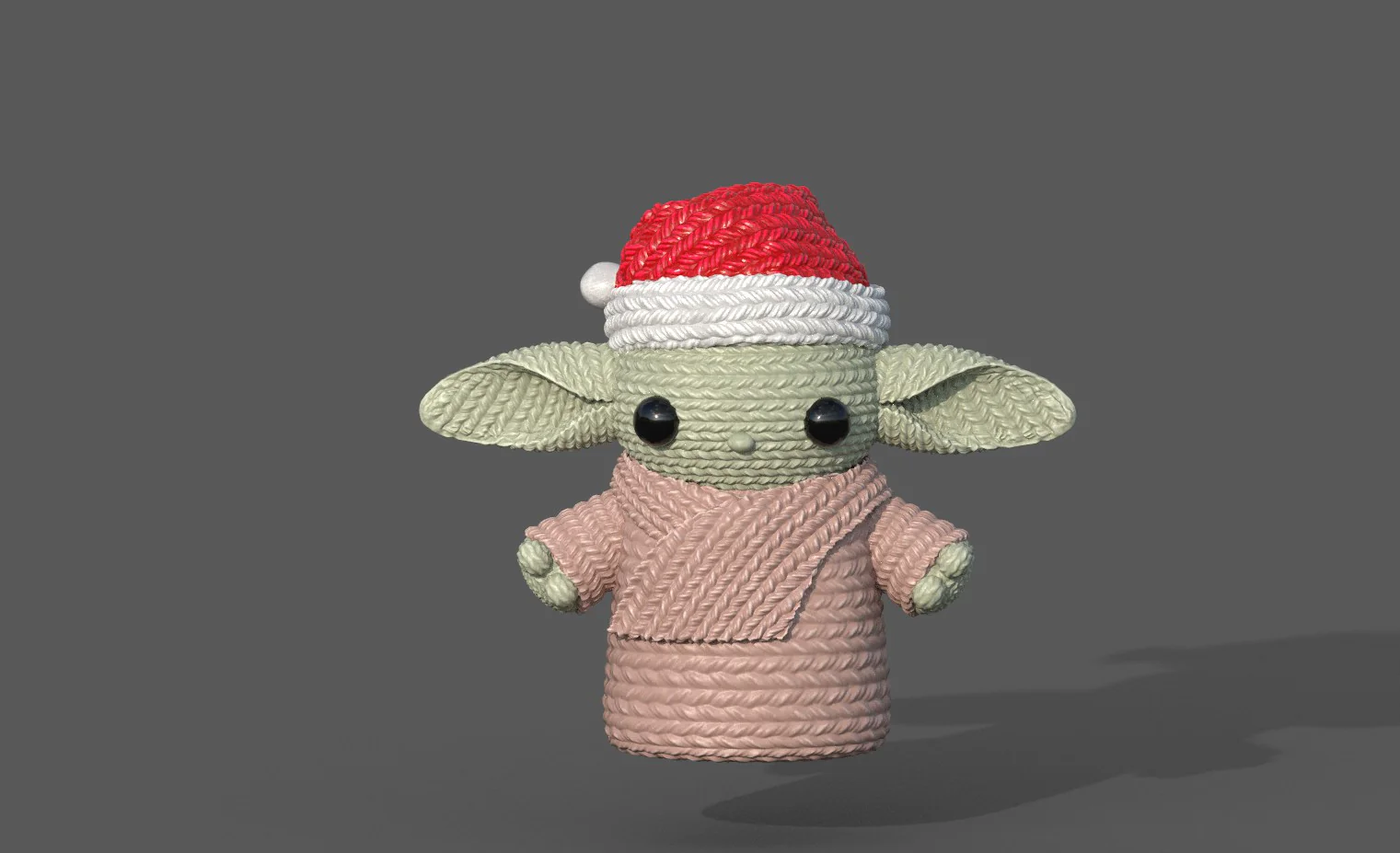 Crochet Santa Baby Yoda