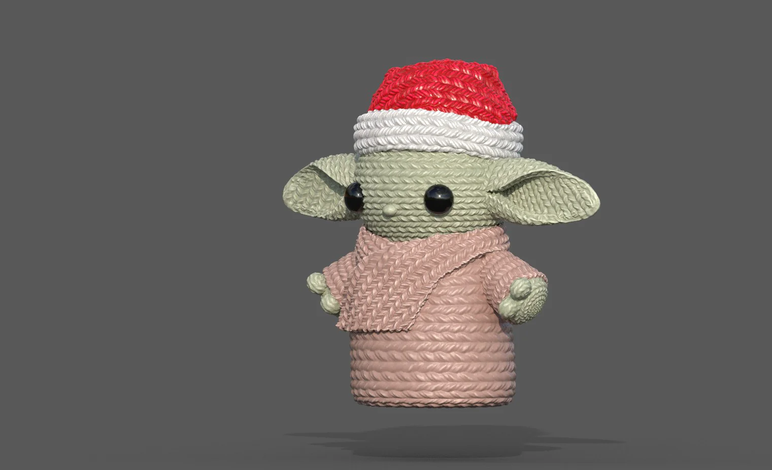 Crochet Santa Baby Yoda - Image 3