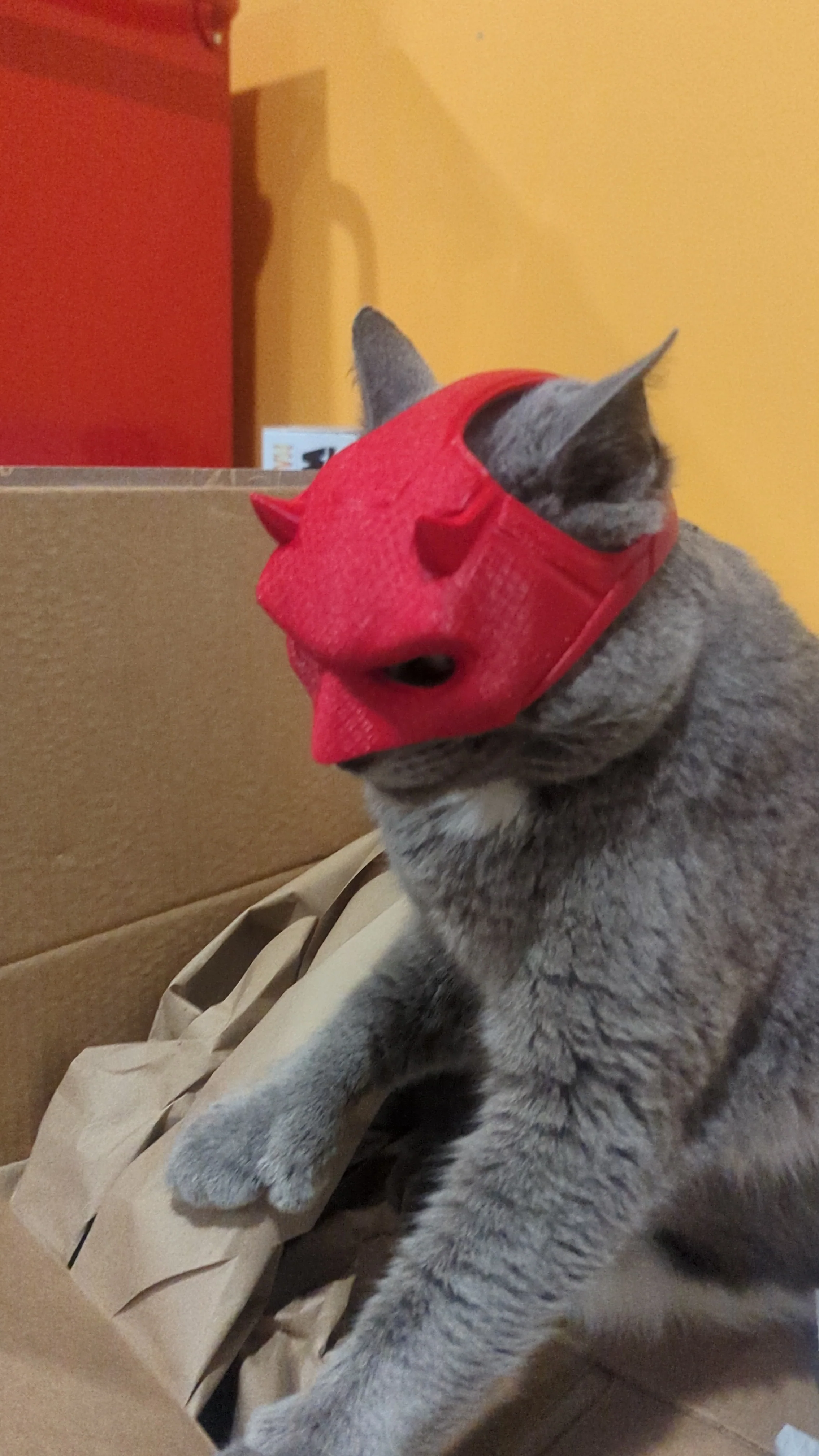 Daredevil Cat Cowl 3d Printing STL File - Image 4