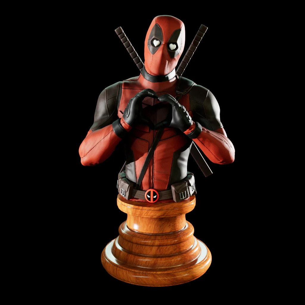 Deadpool Heart Bust
