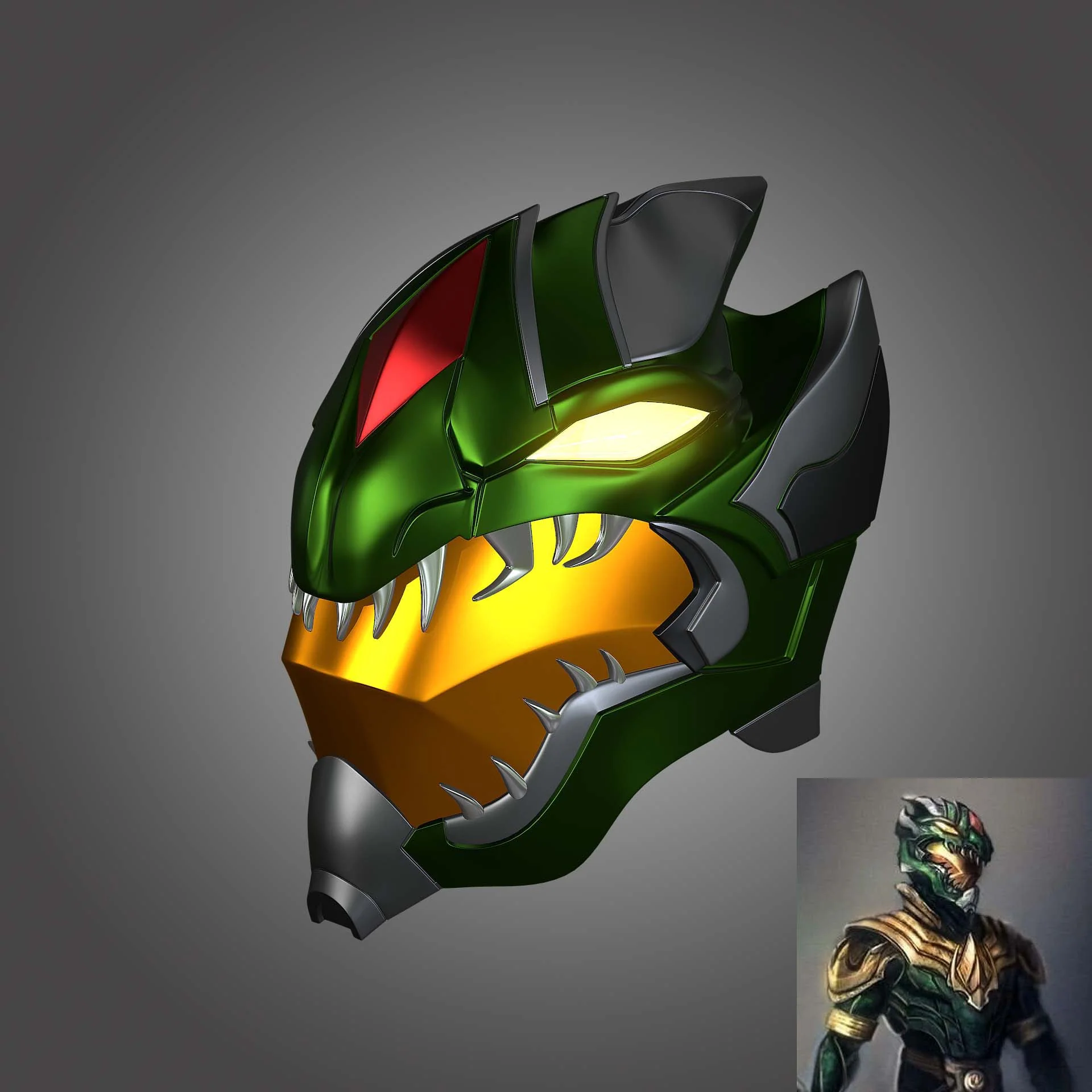 Emerald Ranger Helmet - Image 2