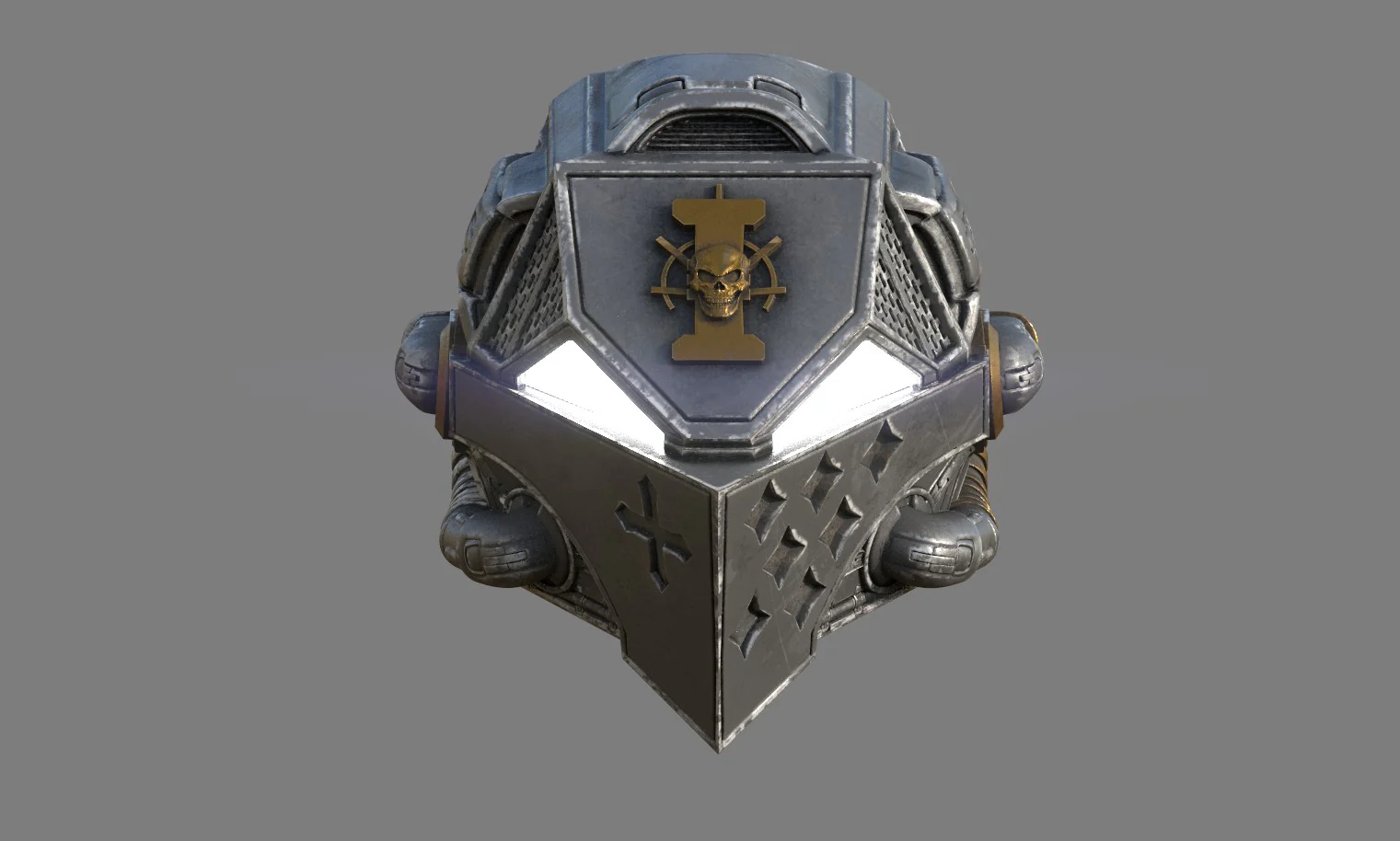 Gray Knight Helmet