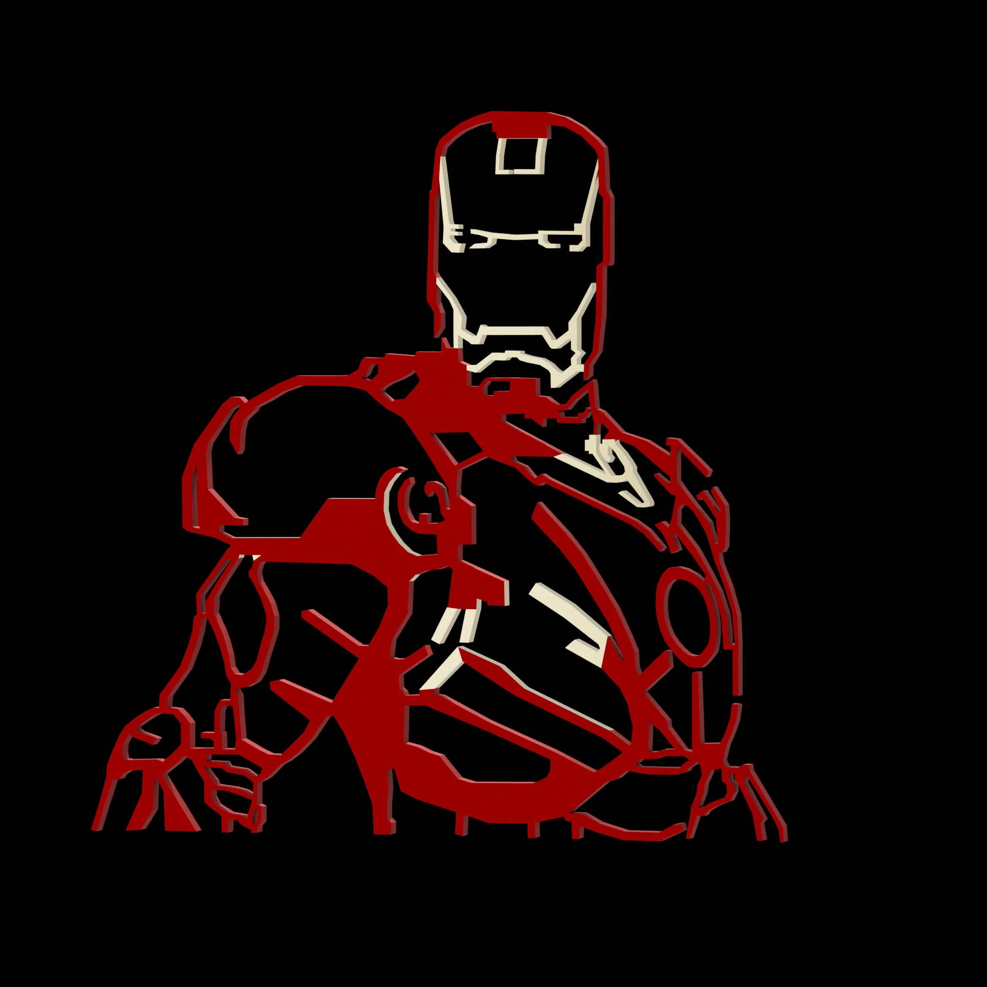 Iron Man Silhouette Wall Art