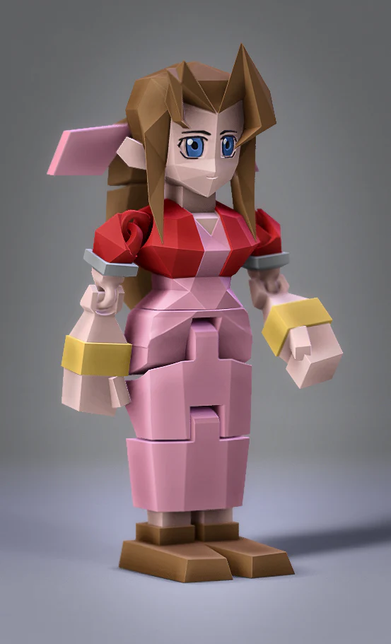 Low Poly Flexi Aerith