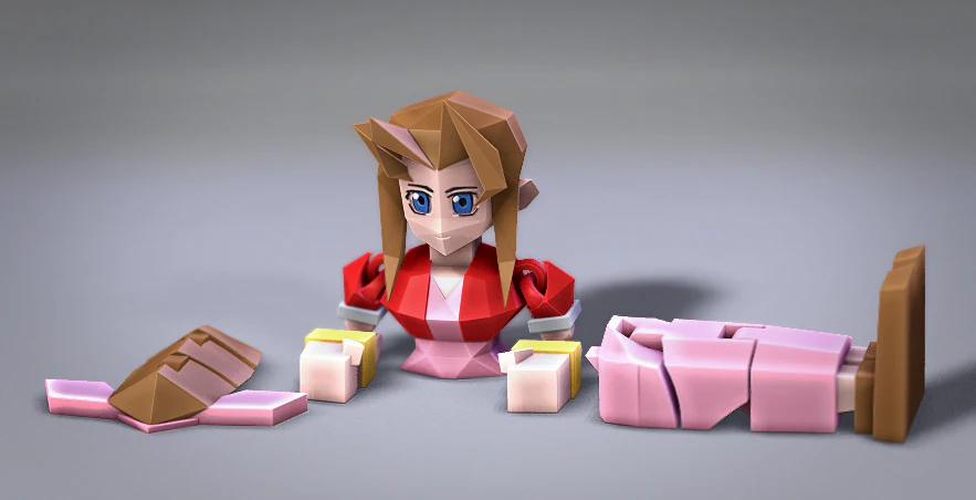 Low Poly Flexi Aerith - Image 2