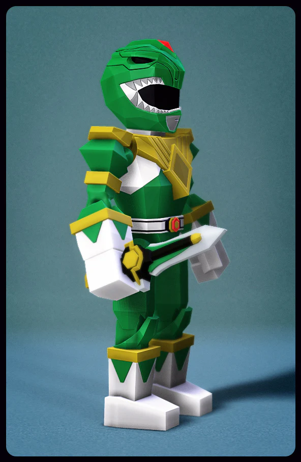Low Poly Flexi Green Ranger - Image 2