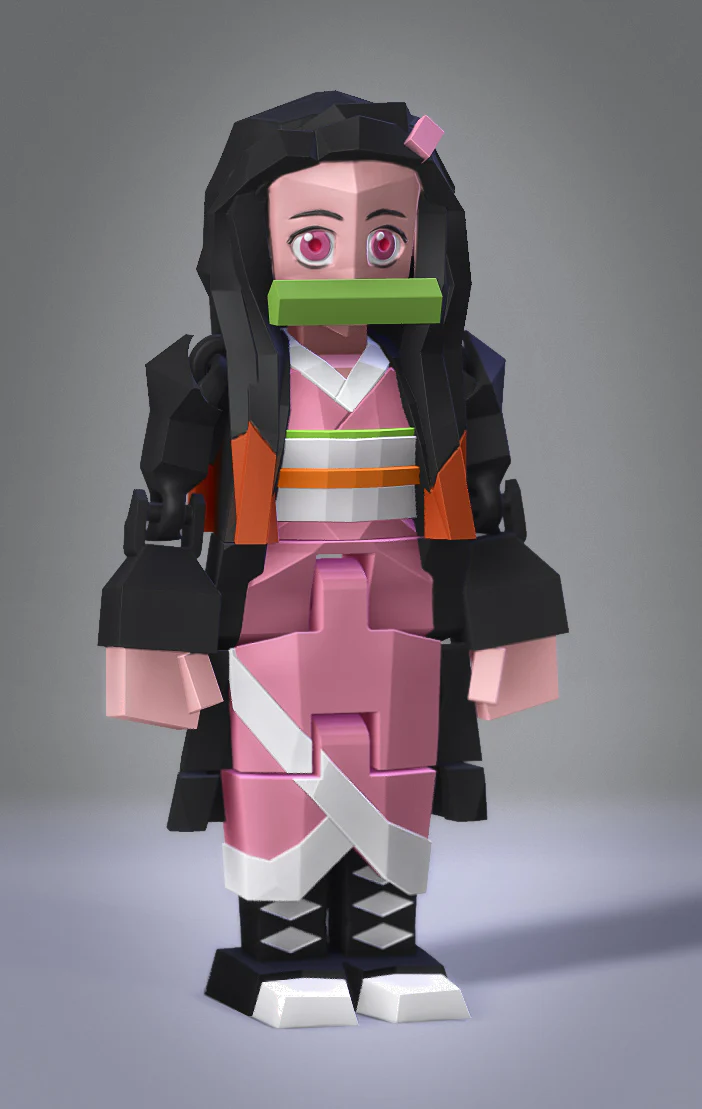 Low Poly Flexi Nezuko - Image 2