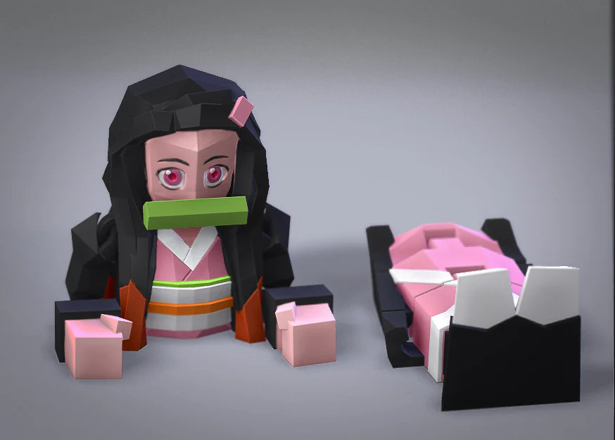 Low Poly Flexi Nezuko - Image 3