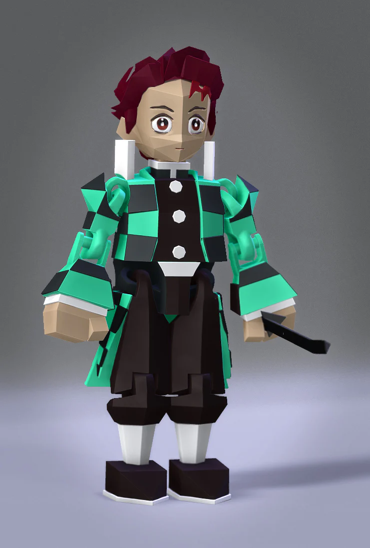 Low Poly Flexi Tanjiro - Image 2