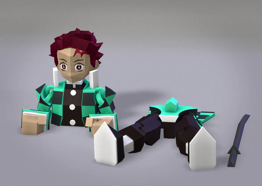 Low Poly Flexi Tanjiro - Image 3