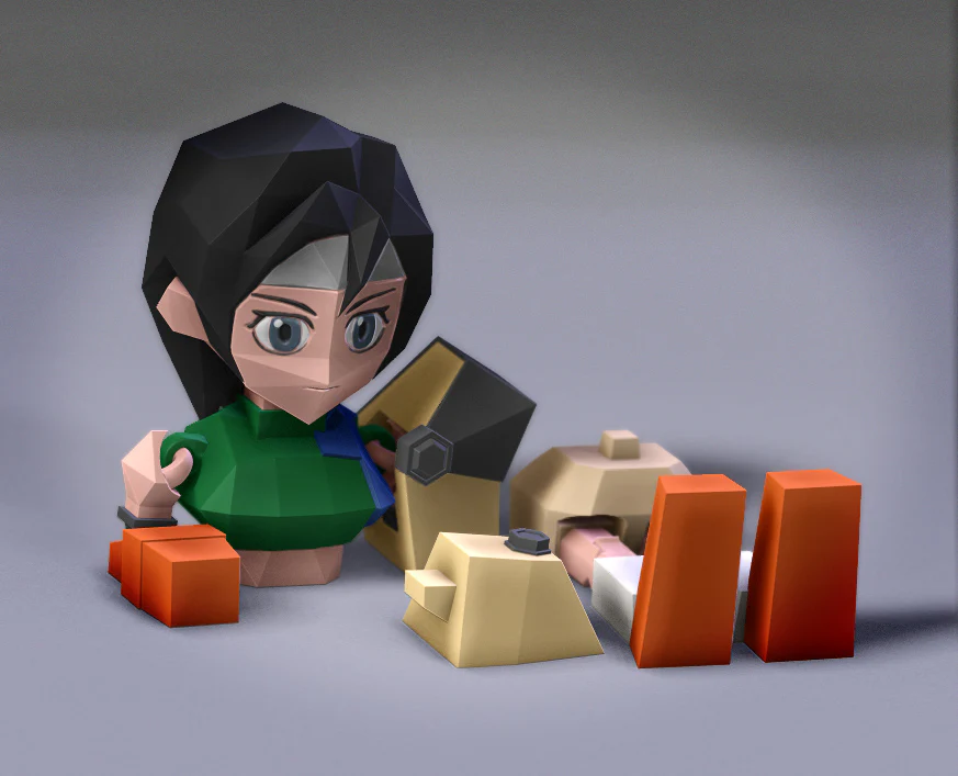 Low Poly Flexi Yuffie - Image 2