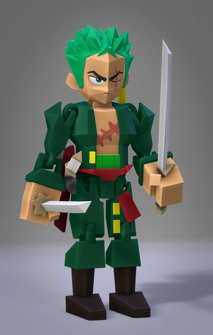 Low Poly Flexi Zoro