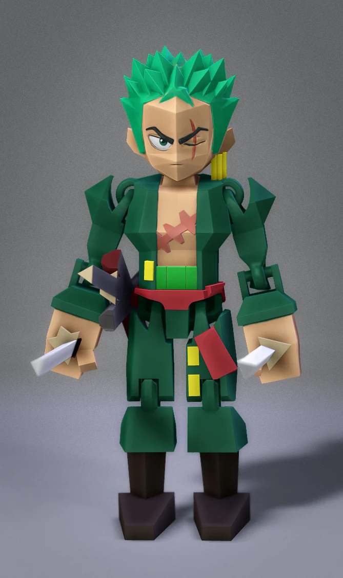 Low Poly Flexi Zoro - Image 2