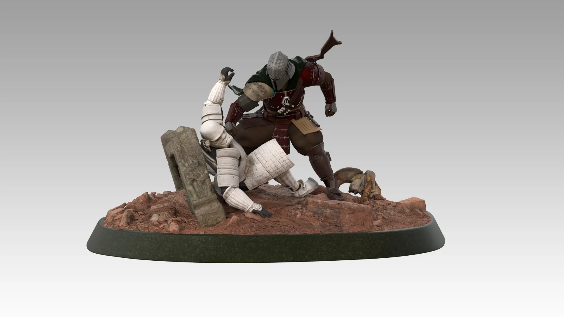 Mandalorian Samurai Statue STL