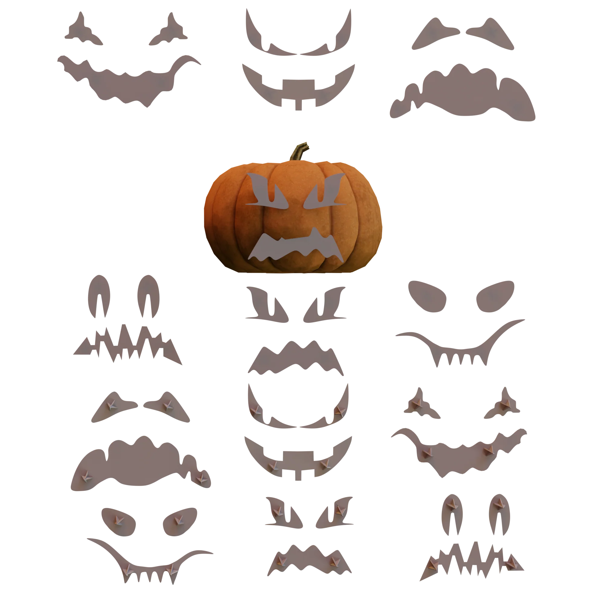 Mr Pumpkin Head Faces 1 - Image 8