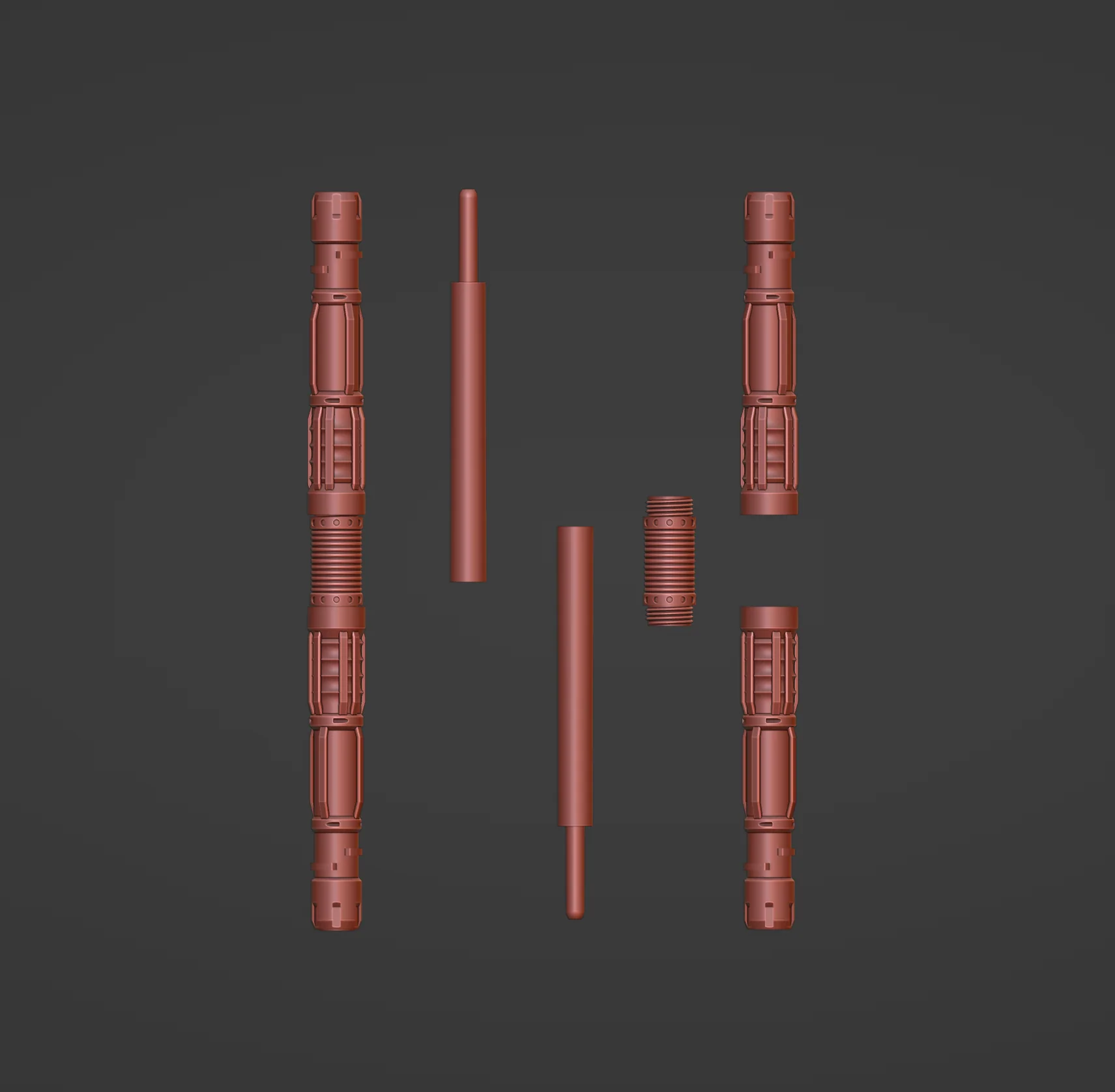 Print in Place Double Lightsaber Concept 9 - Image 4