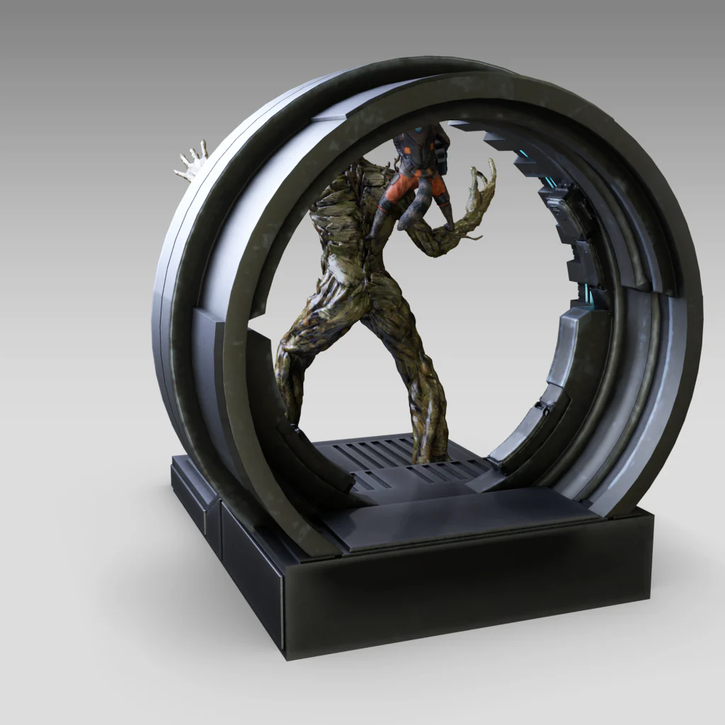 Rocket and Groot Statue STL - Image 4