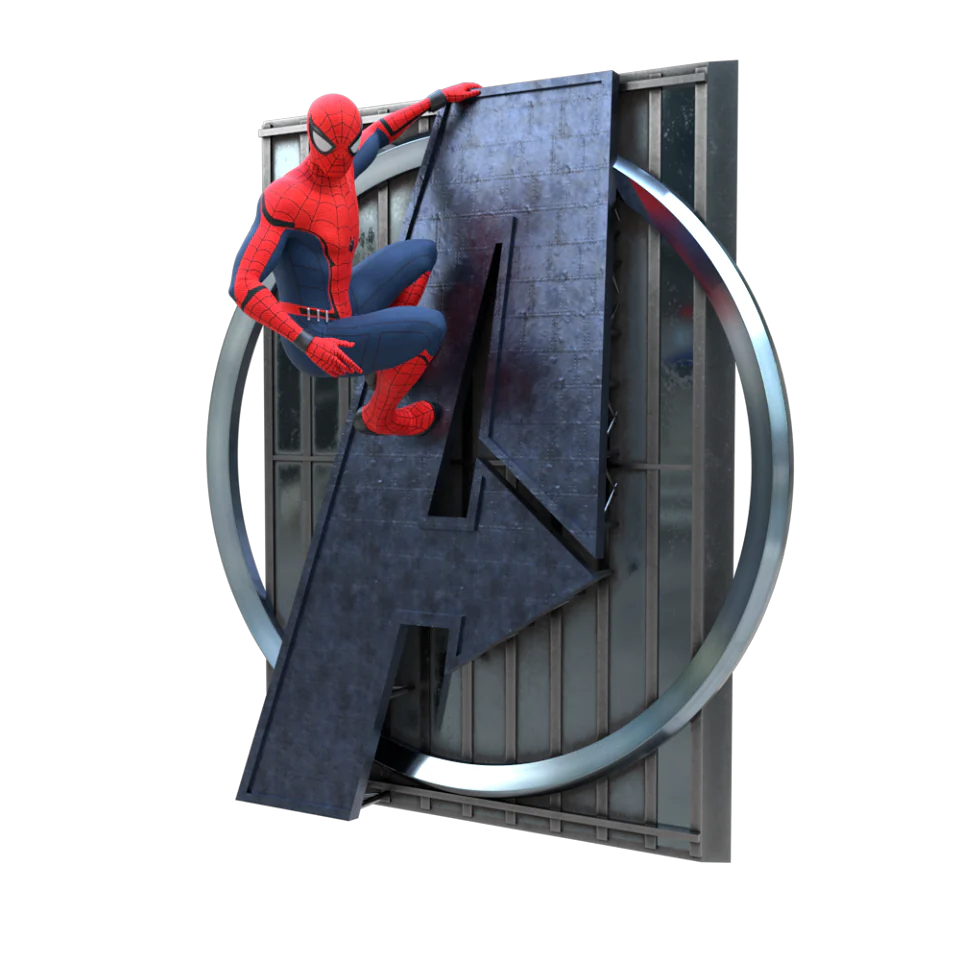 SpiderMan Wall Figure