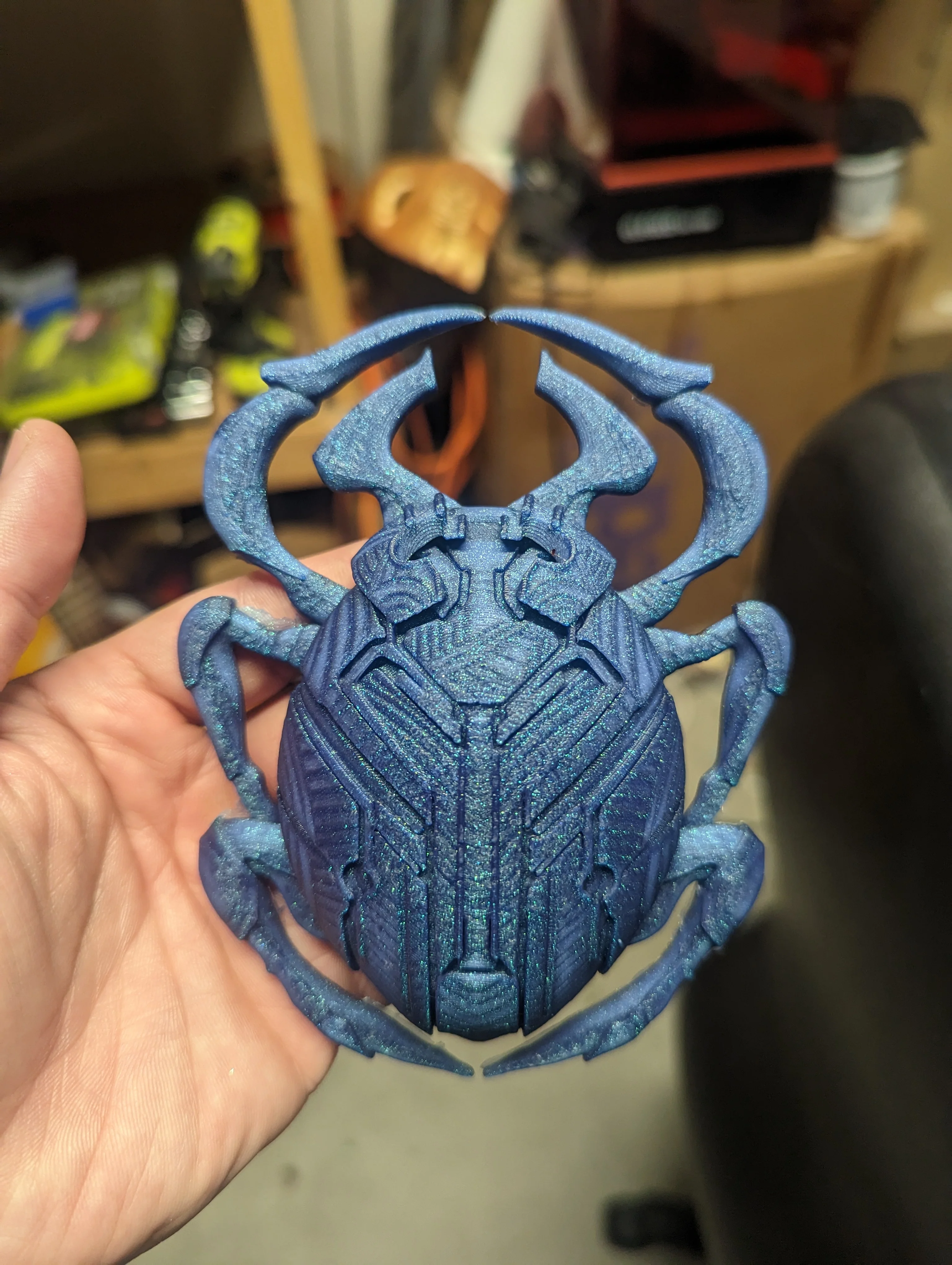 Static Blue Beetle Scarab
