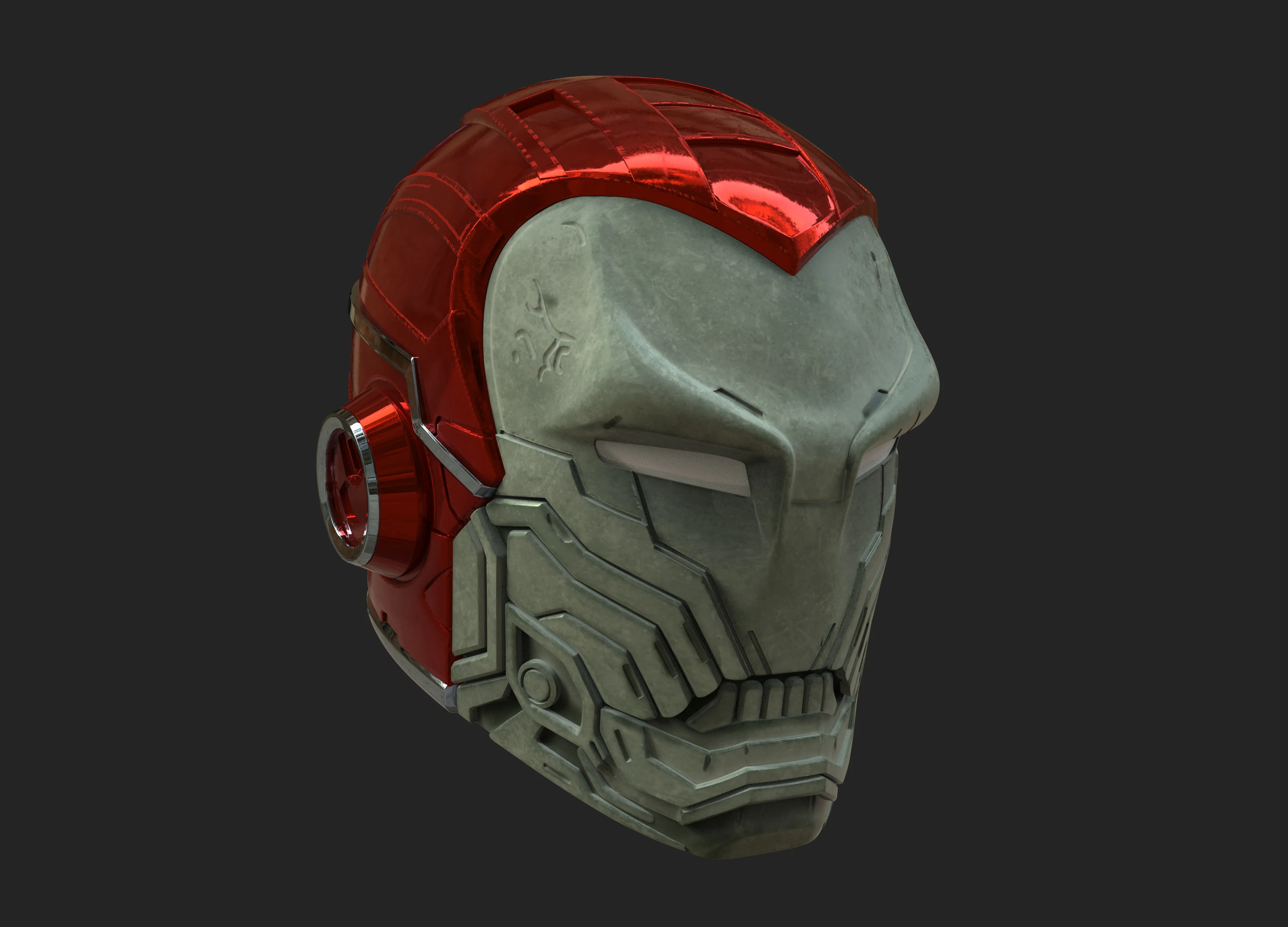 Tech Skull Iron Man Helmet STL - Image 5