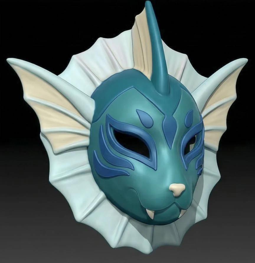 Vaporeon Kitsune Mask - Image 2