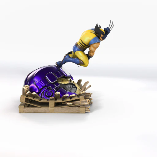 Wolverine Attack Statue STL - Image 5
