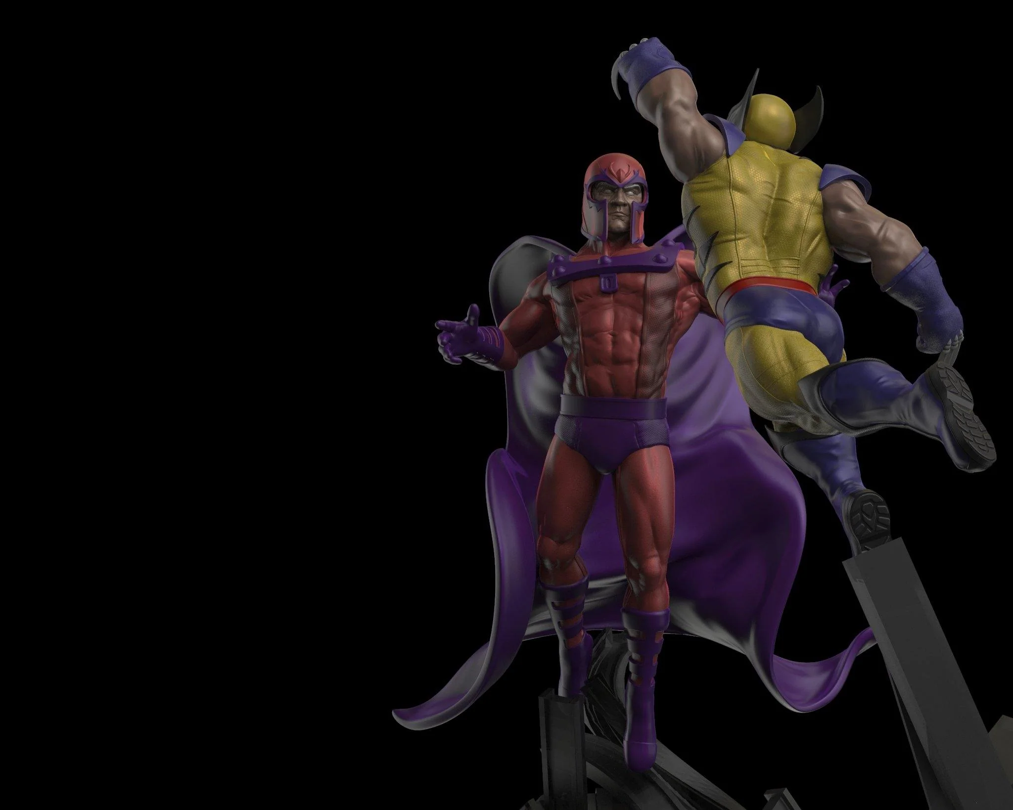 Wolverine VS Magneto Diorama STL - Image 4