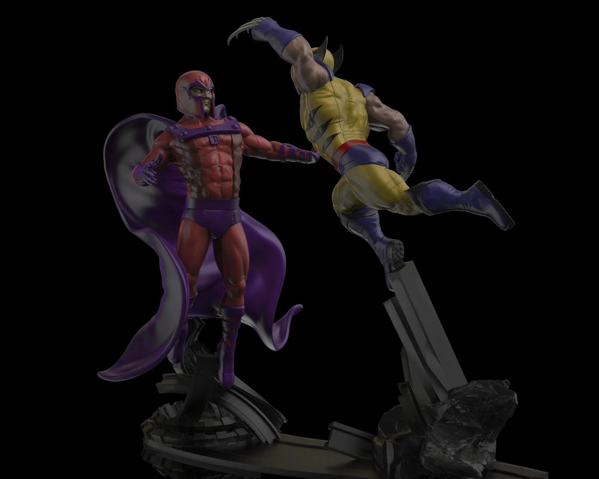 Wolverine VS Magneto Diorama STL - Image 9